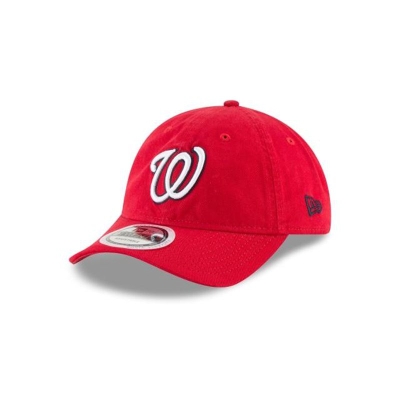 Red Washington Nationals Hat - New Era MLB Packable 9TWENTY Adjustable Caps USA3971504